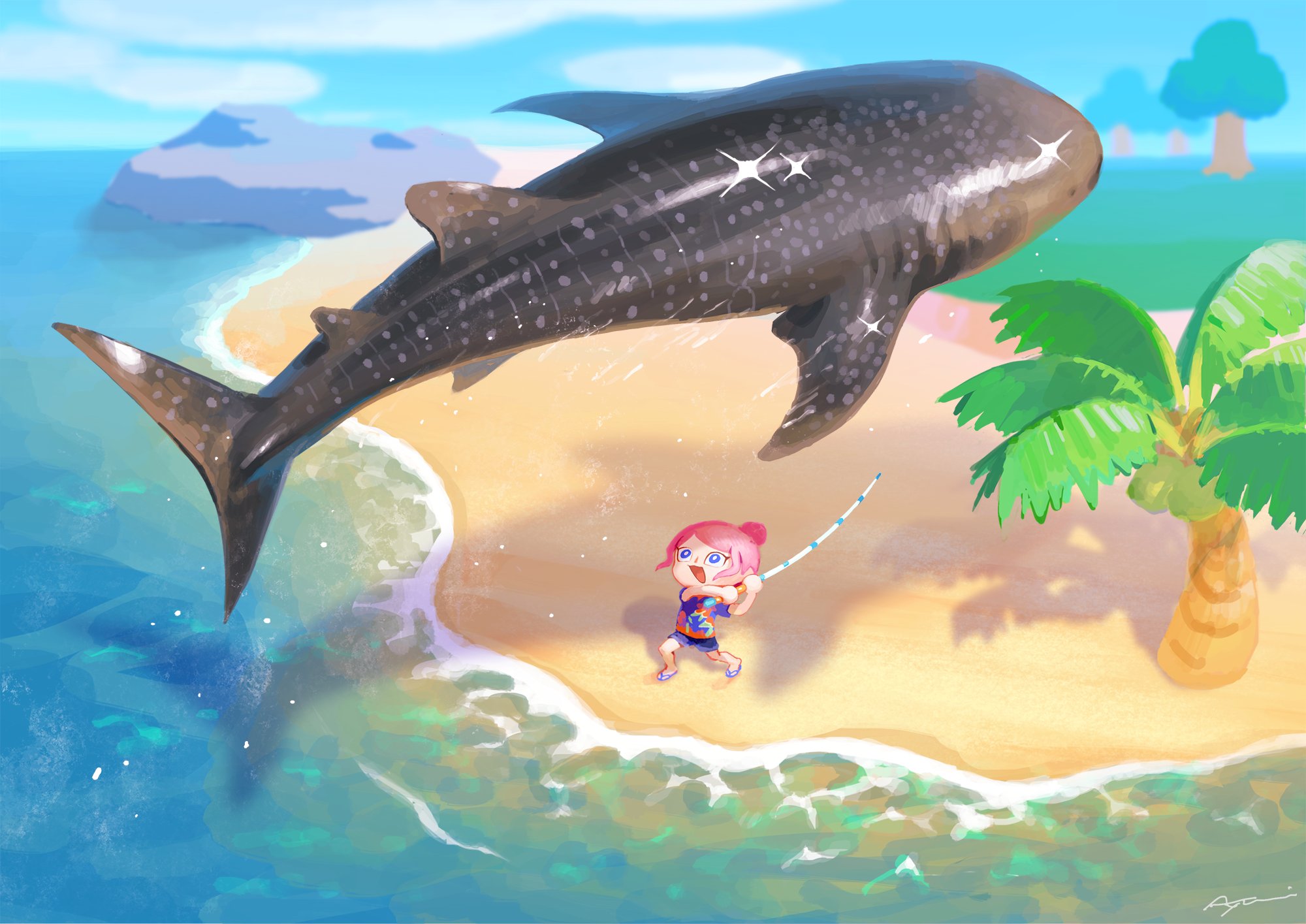 A whale representing Mamamo Online's no whale zone